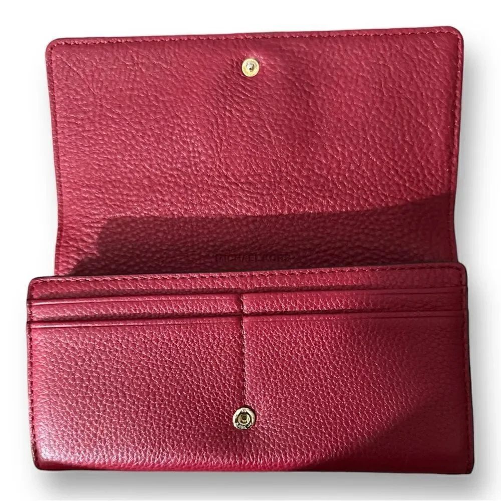 Michael Kors Fulton Flap Continental Soft Leather Wallet In Sienna